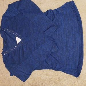 Womens size L navy blue long sleeve shirt